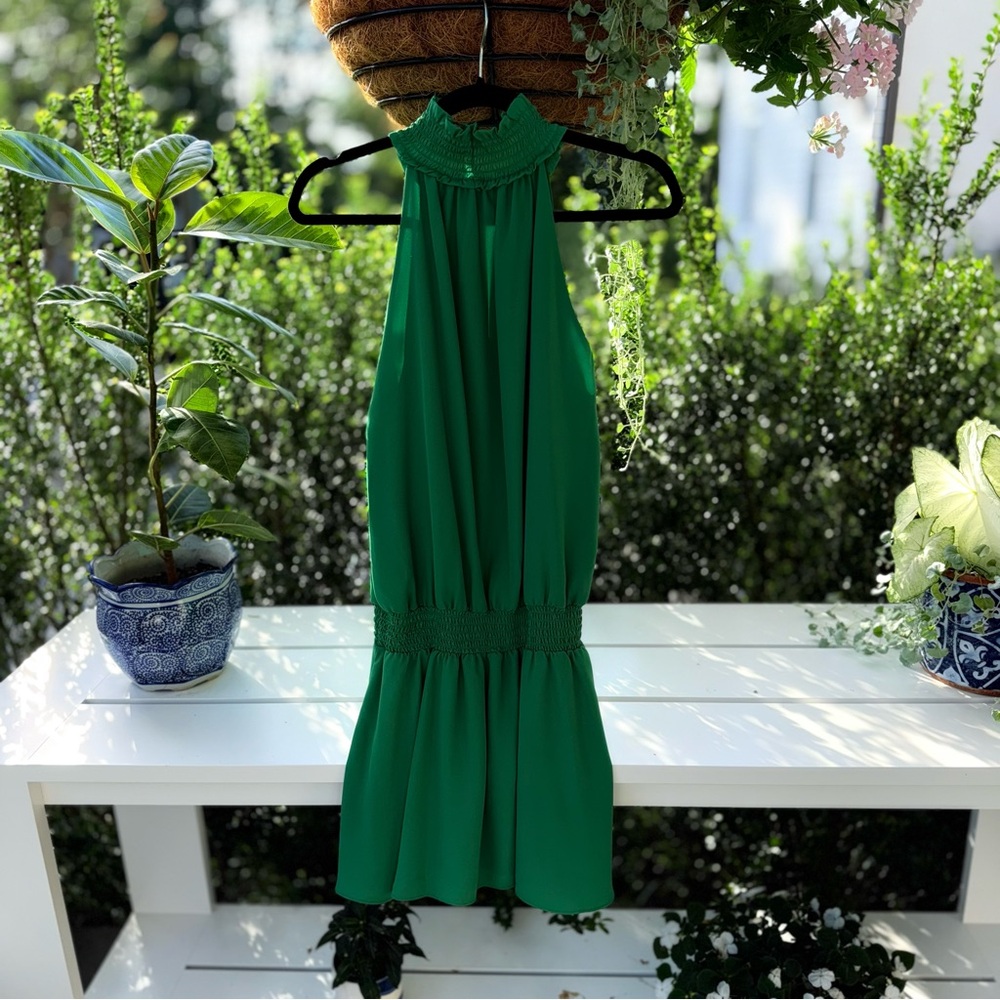 NWOT Amanda Uprichard Green Halter Sheath Dress
